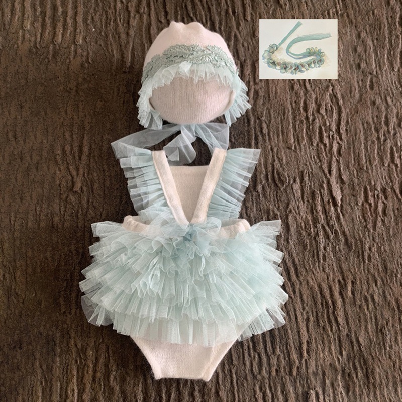 Đầm Ren Kèm Băng Đô Chụp Ảnh Xinh Xắn Cho Bé Gái