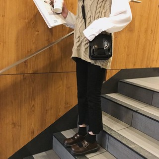 [ORDER ] Giày nữ ulzzang 2 quai da Hàn Quốc