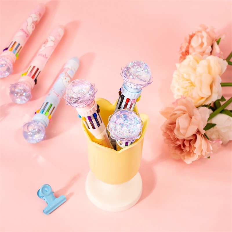 Bút Bi 10 Màu Tùy Chọn Hình Thỏ Dễ Thương