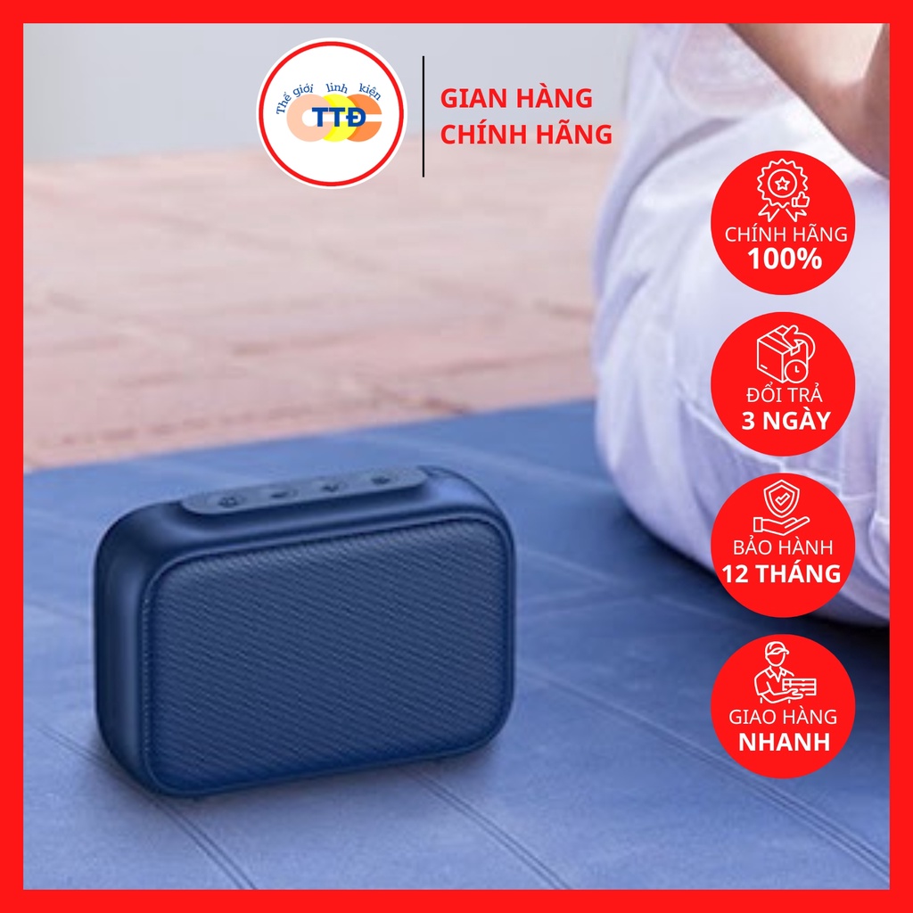 Loa bluetooth mini bass mạnh pin khủng công suất 5W Acome A1 kết nối thẻ nhớ, USB, TWS đồng thời 2 loa tạo âm thanh vòm