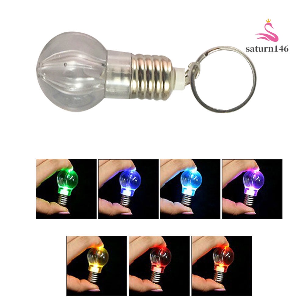 ➤Móc Khóa Bóng Đèn LED Màu Sắc Cầu Vồng Xinh Xắn