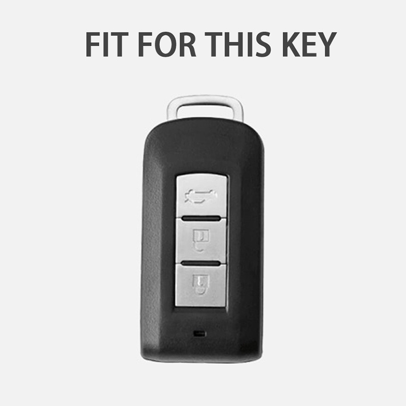 Túi Da TPU Đựng Chìa Khóa Xe Hơi Mitsubishi Outlander 3 ASX Colt Lancer 10 EX Grandis Pajero Thiết Kế 3 Nút Tự Động Thông Minh