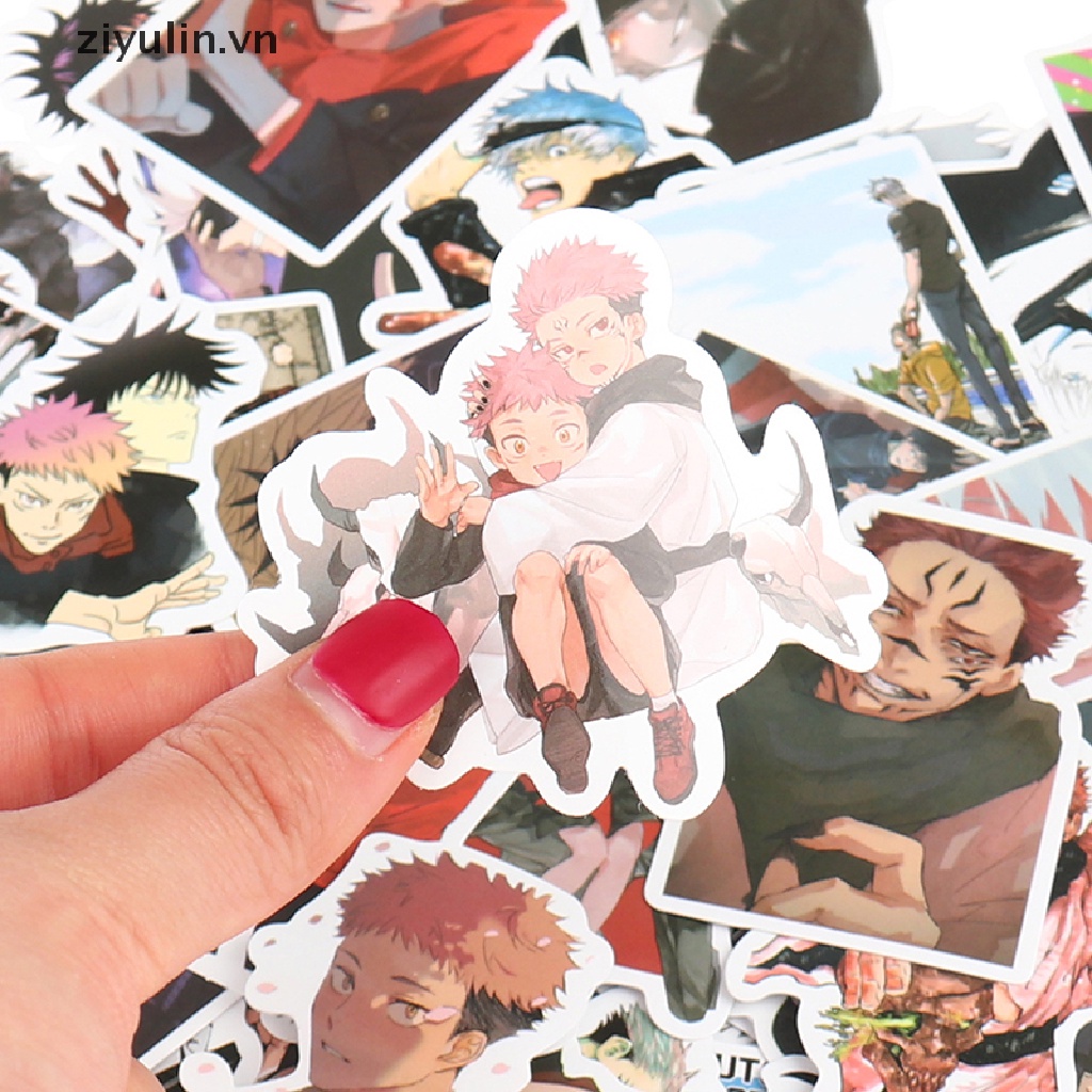 Set 100 Miếng Dán Anime Jujutsu Kaisen Trang Trí Vali / Laptop / Vali / Đàn Guitar