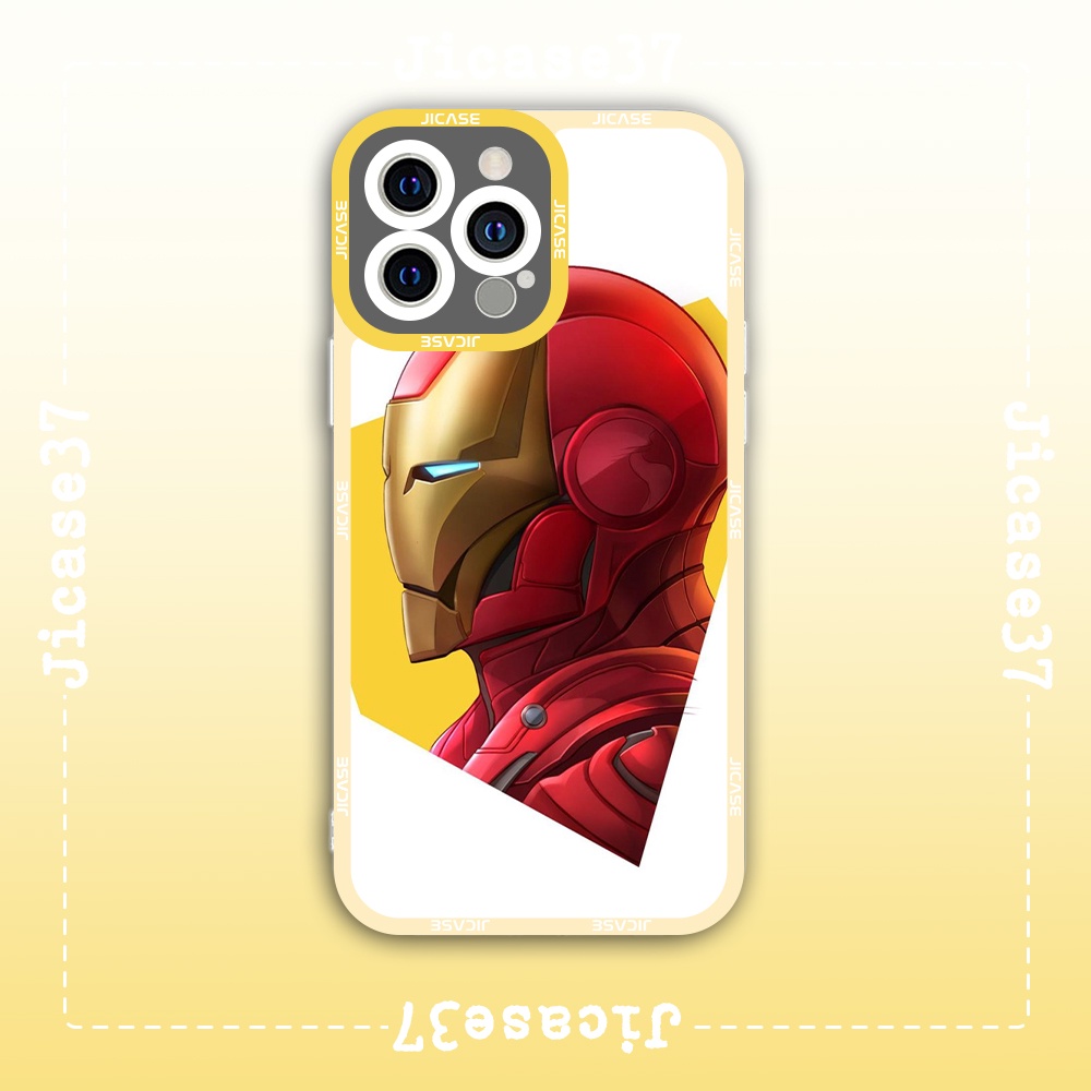 Ốp lưng iphone cạnh vuông Jicase JMcase Iron Man Poster Marvel Studios MCU x/xs/11/12/pro/max/plus/promax
