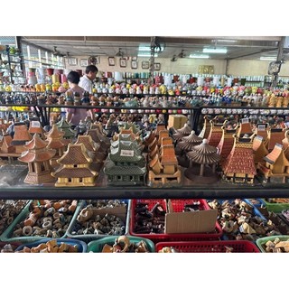 Tiểu cảnh gốm sứ bát tràng trang trí bể cá sân vườn
