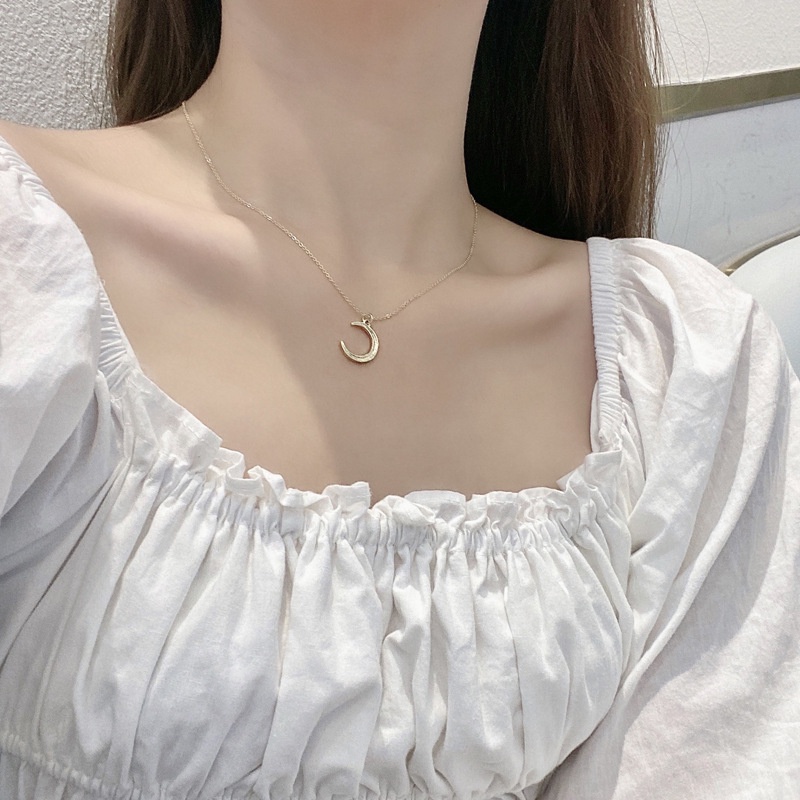 Vòng cổ Hợp Kim Mặt Trăng Khuyết Thời Trang Cho Nữ