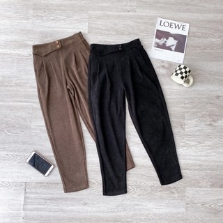 Quần baggy dạ tăm bán cạp chun