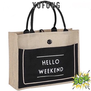 Túi cói hello weekend đẹp sắc nét