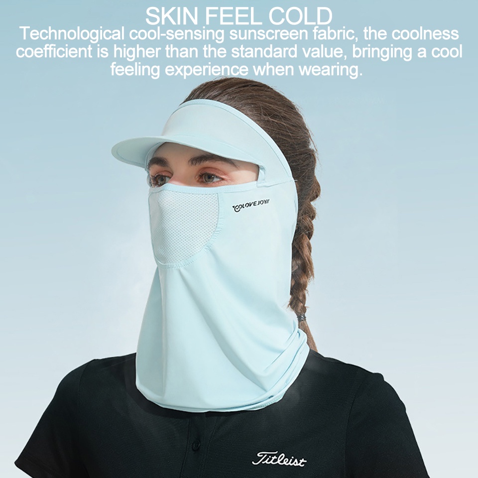 Khẩu Trang Bằng Lụa Lạnh Thoáng Khí Chống Tia UV Có Vành Che Nắng Dùng Khi Lái Xe / Leo