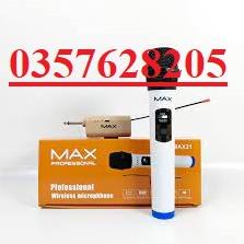 Micro không dây đa năng Max 21 sử dụng cho mọi loại thiết bị âm thanh - phù hợp cho loa kéo, loa bluetooth, amply giá rẻ