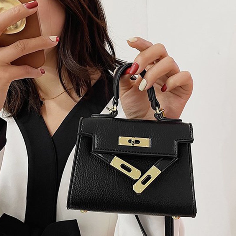 Túi Đeo Chéo Màu Sắc Tương Phản Thời Trang Cao Cấp Cho Nữ