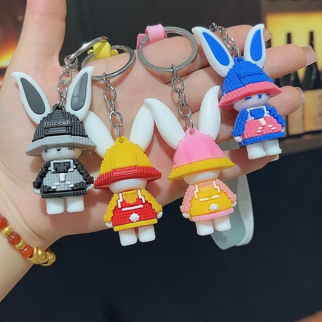 Móc Khóa Hình Thỏ Hoạt Hình Đáng Yêu