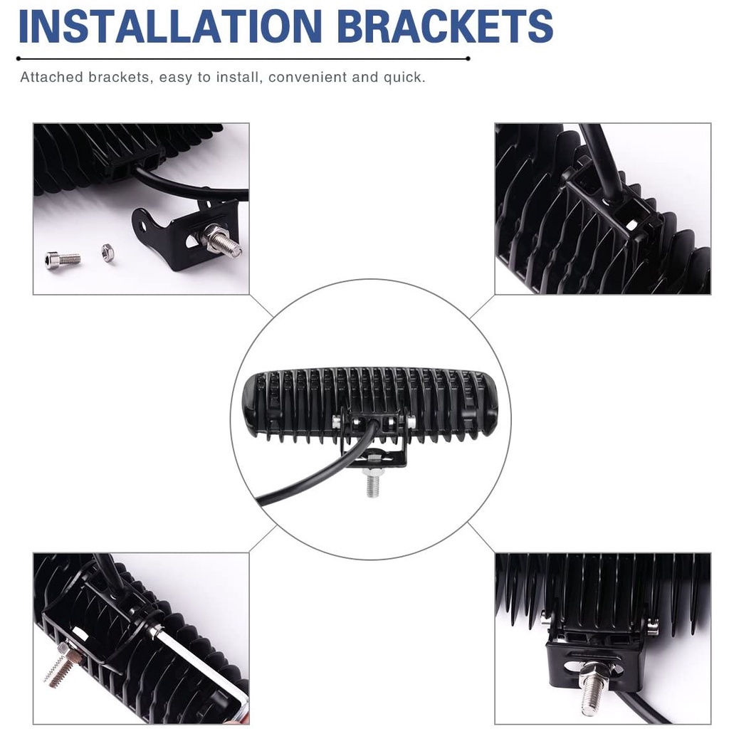 Đèn Led 6 Bóng 18W Siêu Sáng Chuyên Dụng Cho Xe Jeep Off Road SUV ATV Truck