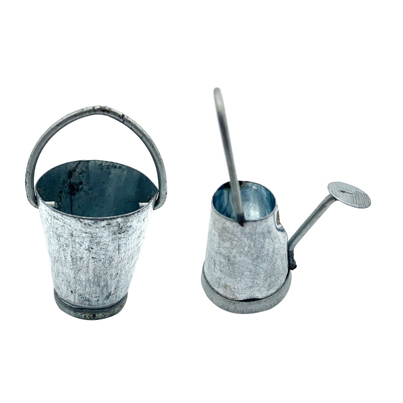 Xô Sắt Mini Đựng Nước 1 / 6 1 / 12 Trang Trí Nhà Búp Bê