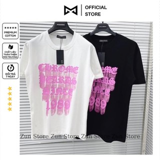 Áo Phông Nam Nữ Premium Cotton in Chữ Chrome Hearts 1989 , Áo Thun 2 Màu Đen Trắng Hót Trend 2023 GTM Store
