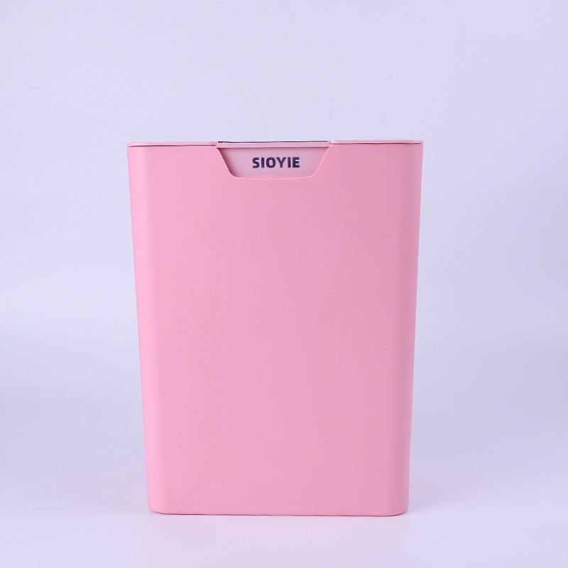 Thùng rác cảm ứng thông minh SIOYE 16L màu Hồng Pastel siêu xinh, Thùng rác thông minh đóng mở tự động