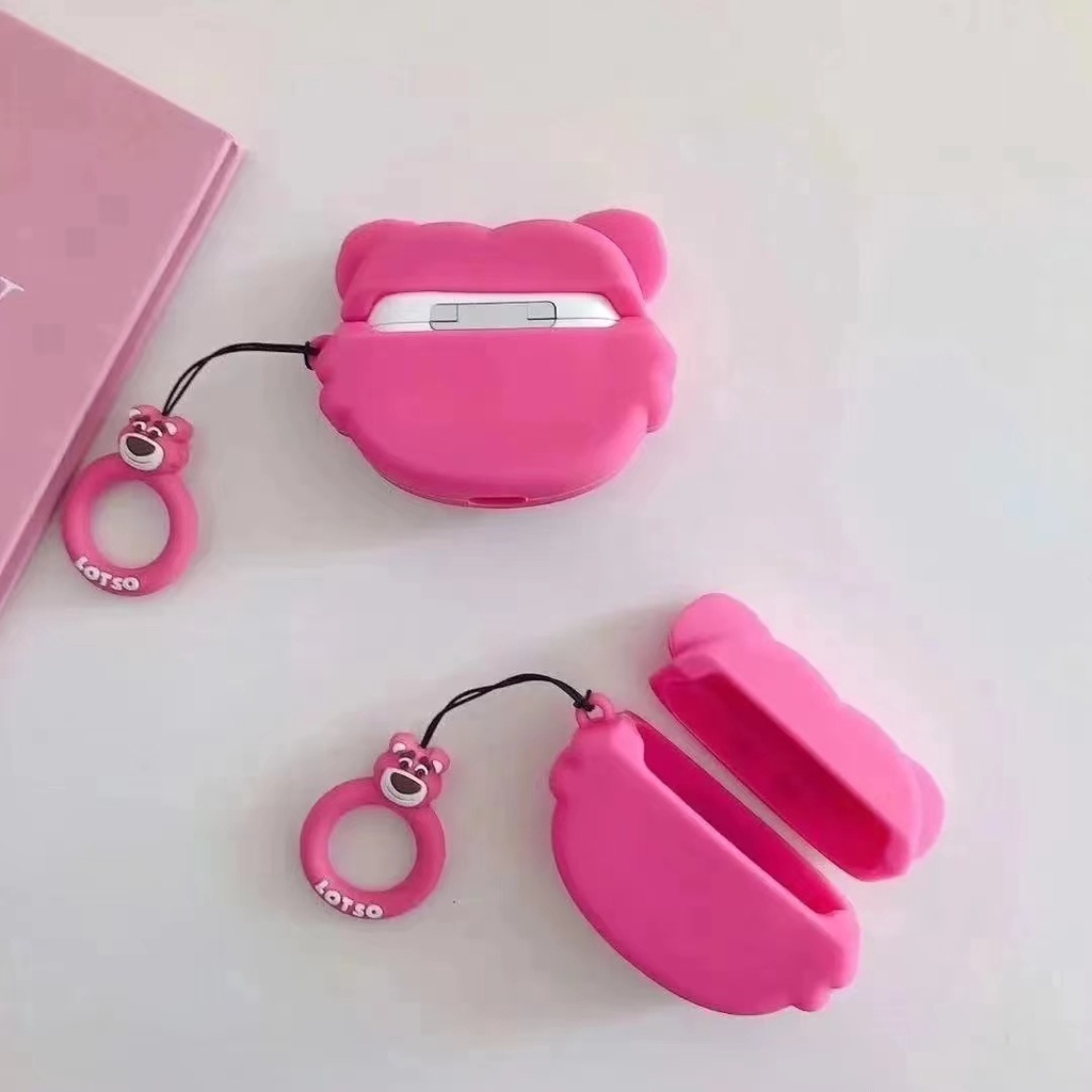 Vỏ Bảo Vệ Hộp Sạc Tai Nghe AirPods 1 / 2 / Pro / 3 Bằng Silicon Họa Tiết Hoạt Hình Chú Gấu Dễ Thương Chống Sốc