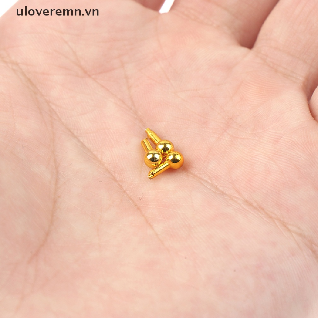 Set 12 Tay Nắm Ngăn Kéo Mini Màu Vàng Tỉ Lệ 1 / 12 Trang Trí Nhà Búp Bê