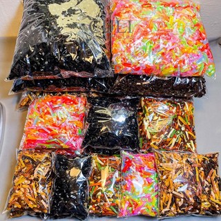 Thun cột tóc, chun cột tóc 100gr thun đen, mix màu sỉ - lẻ beeplaza
