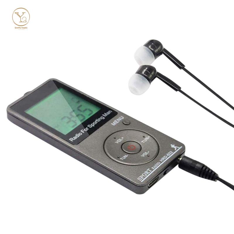 Radio Cá Nhân AM FM Có Tai Nghe Và Sạc Pin Có Màn Hình Kỹ Thuật Số