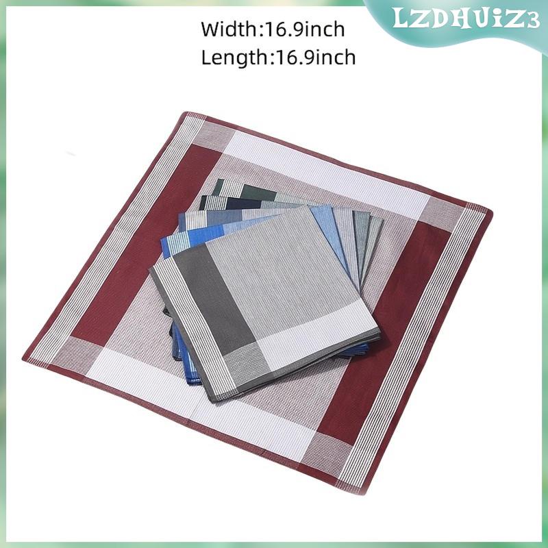 6 Khăn Lau Thấm Mồ Hôi Hình Vuông Bỏ Túi Hanky Cho Nam Lễ Kỷ Niệm Grandfathers