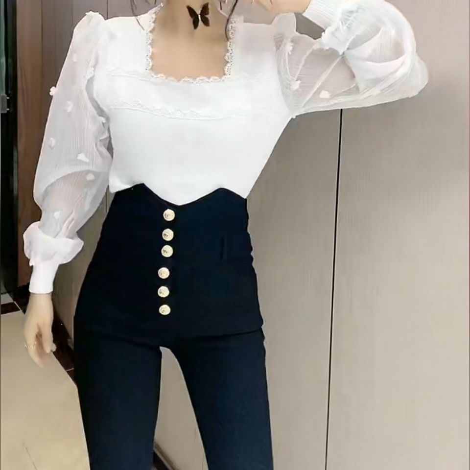 Quần Legging Lưng Cao Đính Hạt Cườm Ôm Dáng Thời Trang Mùa Xuân 2023