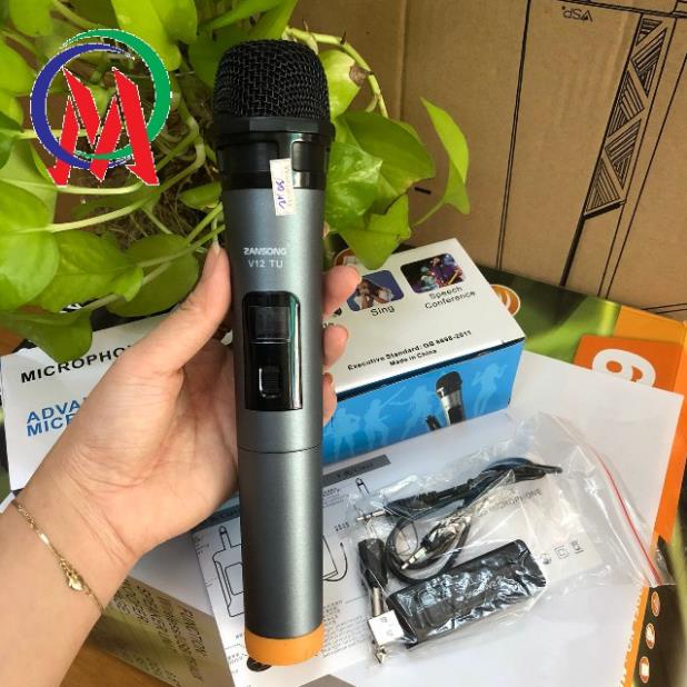 Micro Karaoke không dây đa năng Zansong V12 / EHOONA E 15 màn hình LCD  - Hỗ trợ jack cắm 3.5mm và 6.5mm