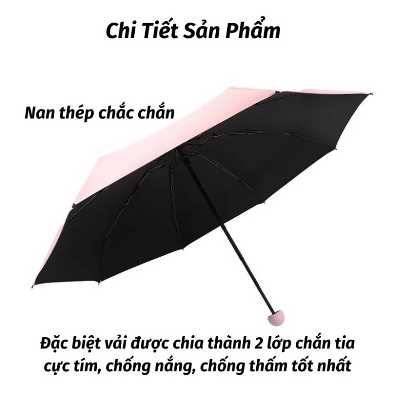 Ô Dù Che Mưa Hình Viên Thuốc Cao Cấp Chống Thấm Nước Gấp Gọn Cao Cấp