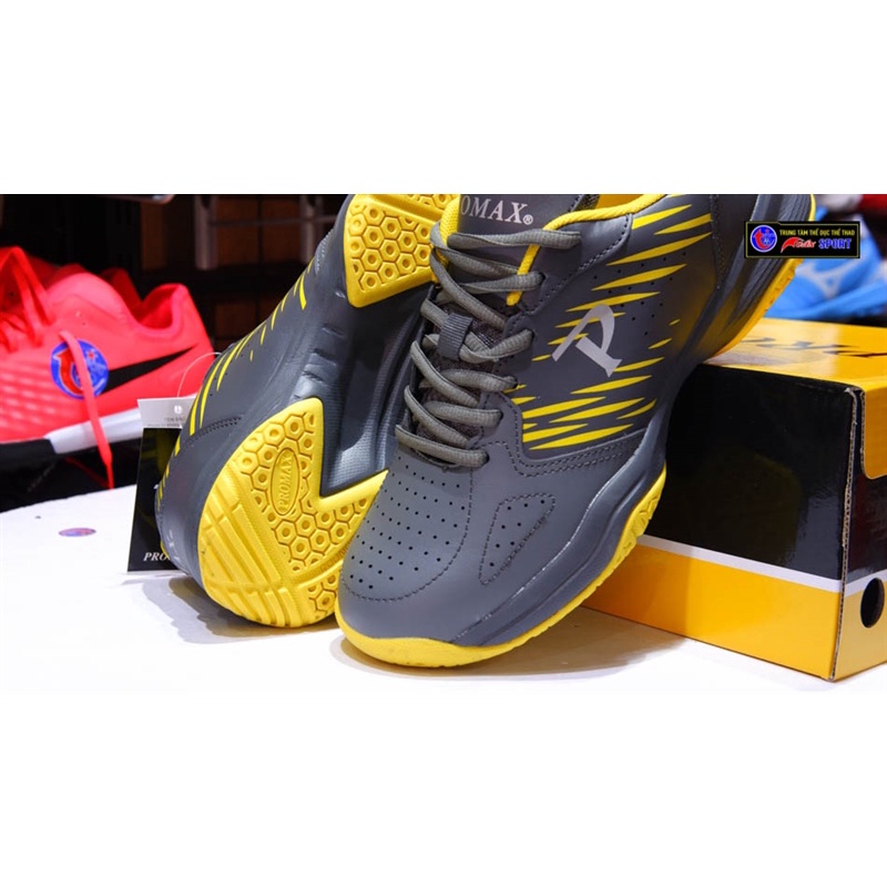 Giày cầu lông Promax PR 07122 - XÁM VÀNG ( size 39 - 44 )