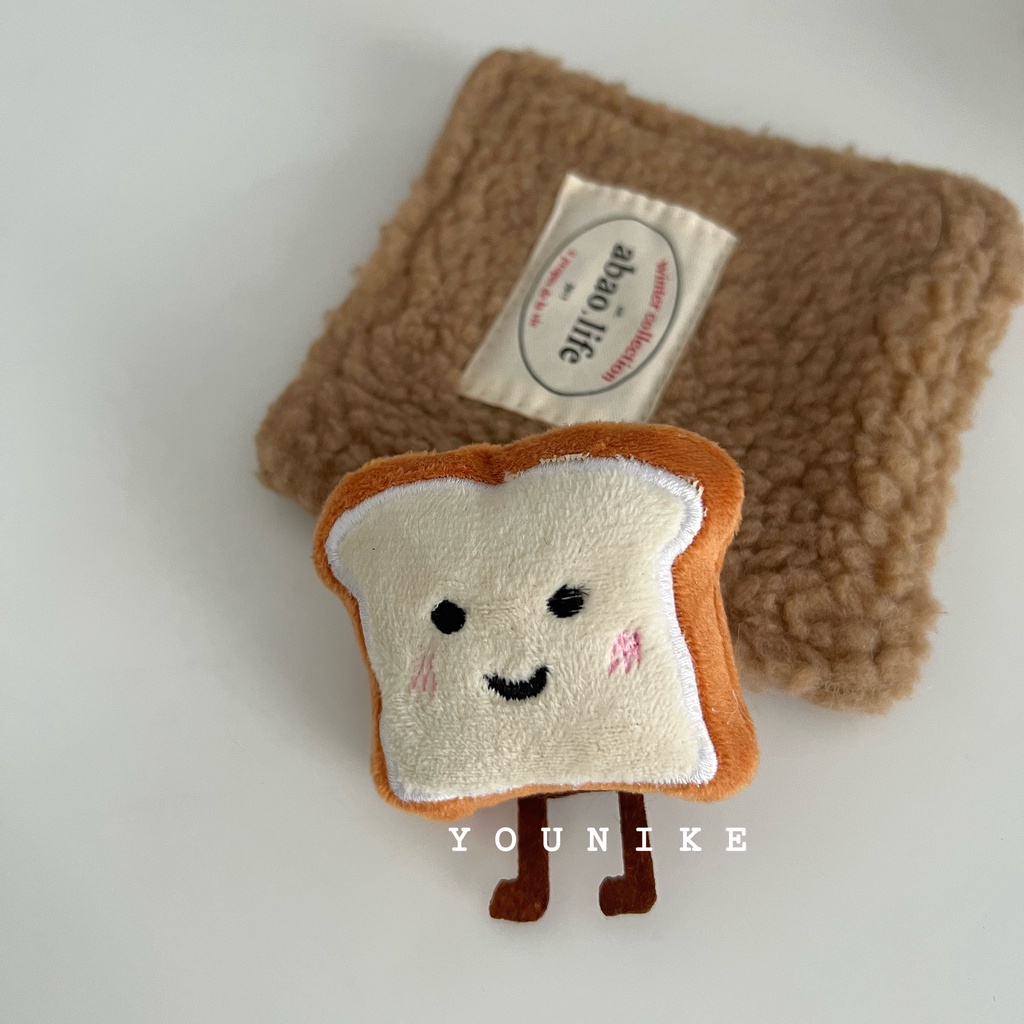 Giá Đỡ Điện Thoại Dạng Nhẫn Hình Bánh Mì Nướng 3D Bằng Cotton Thông Dụng