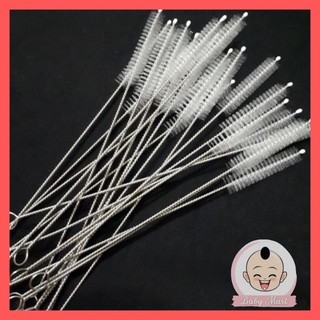 Cọ vệ sinh núm ty ống hút bằng thép không gỉ cho bình sữa bé