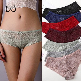 Quần Lót Ren Lưng Thấp Không Đường May Plus Size M-XXL
