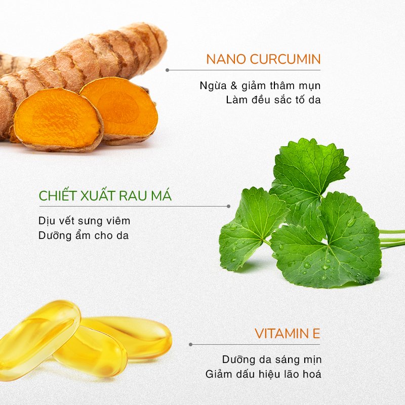 Gel Nghệ Giảm Mụn, Mờ Thâm Nano Curcumin Mờ Sẹo, Không Gây Vàng Da Dành Cho Da Dầu Mụn NEOSKIN 20gr