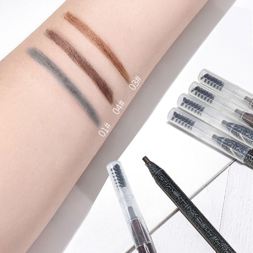 LOMBARD Bút Chì Kẻ Lông Mày Kèm Cọ Trang Điểm Tự Nhiên Lâu Trôi Cho Nữ