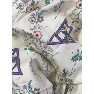 Vải thun cotton hoa tím