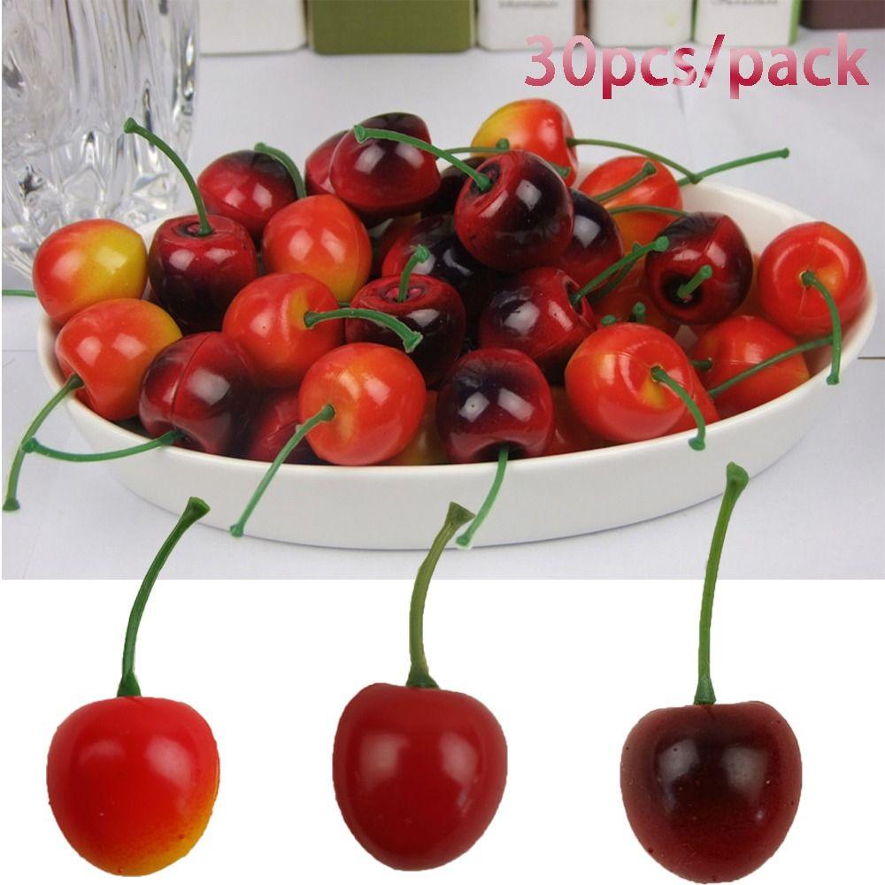 30 Trái Cherry Giả Dùng Trang Trí Tiệc Mới