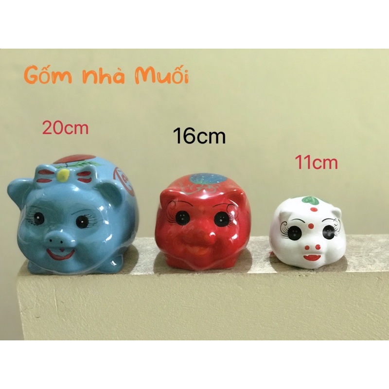 Heo sứ. Lợn sứ tiết kiệm size 16cm
