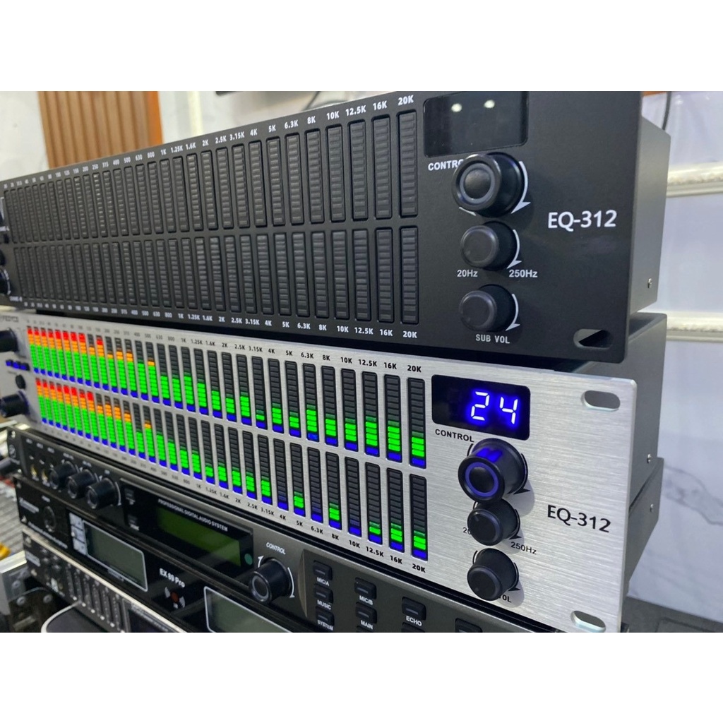 Lọc xì số equalizer Fedyco EQ312, 62 dải tần xử lý âm thanh chuyên nghiệp, Dùng cho karaoke gia đình, phòng hát