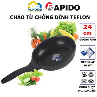 Chảo chống dính bếp từ Rapido Size 24 đáy chấm Teflon