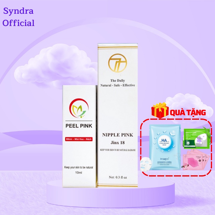 Combo Peel Khử Thâm Làm Hồng Nhũ Hoa - Bikini Giảm Thâm Hiệu quả, 2 trong 1 Nipple Pink 15ml