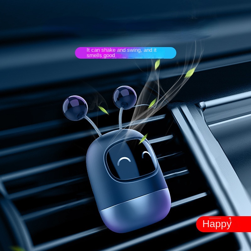 Robot Khuếch Tán Hương Thơm Gắn Điều Hòa Xe Hơi Dễ Thương Tiện Dụng