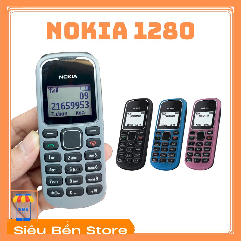 Điện thoại cục gạch Nokia 1280 giá rẻ - Bảo hành 1 năm