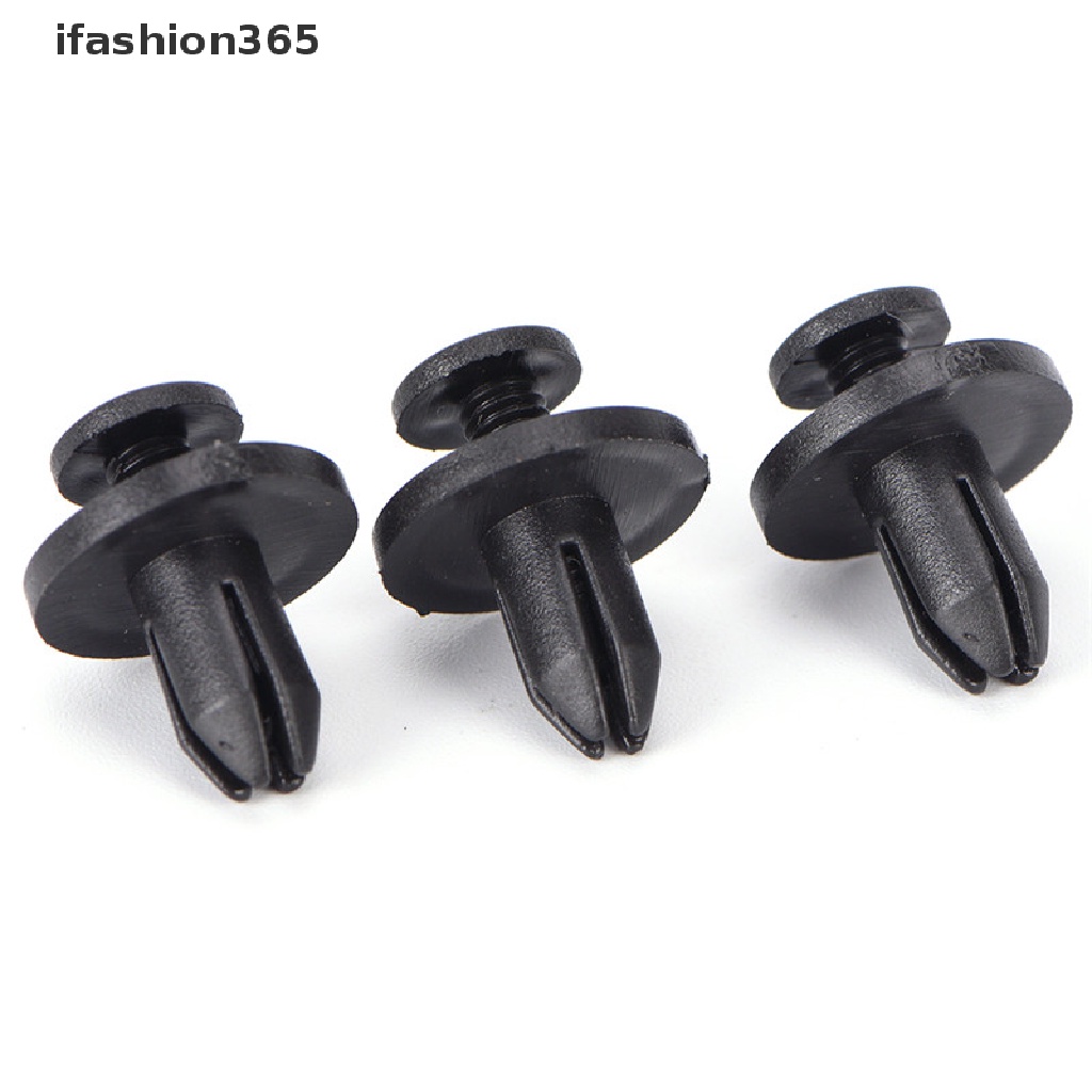 FENDER Set 50 Đinh Tán Nhựa 6Mm Màu Đen Chuyên Dụng Cho Cản Trước Xe Hơi ifashion365