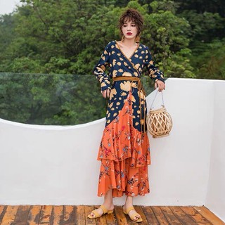 ORDER - Đầm Boho dáng dài xoè ( Có ảnh thật )