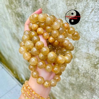 Vòng tay đá Thach Anh tóc vàng kín tóc đẹp đủ cỡ kiểm định