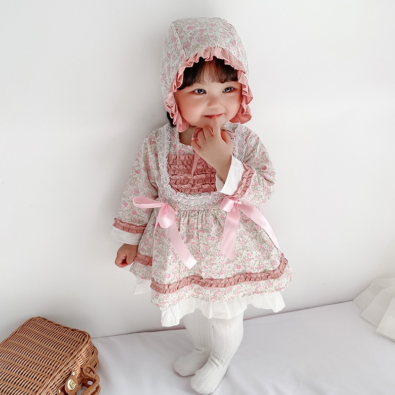 Đầm Lolita Phong Cách Hàn Quốc Xinh Xắn Cho Bé Gái