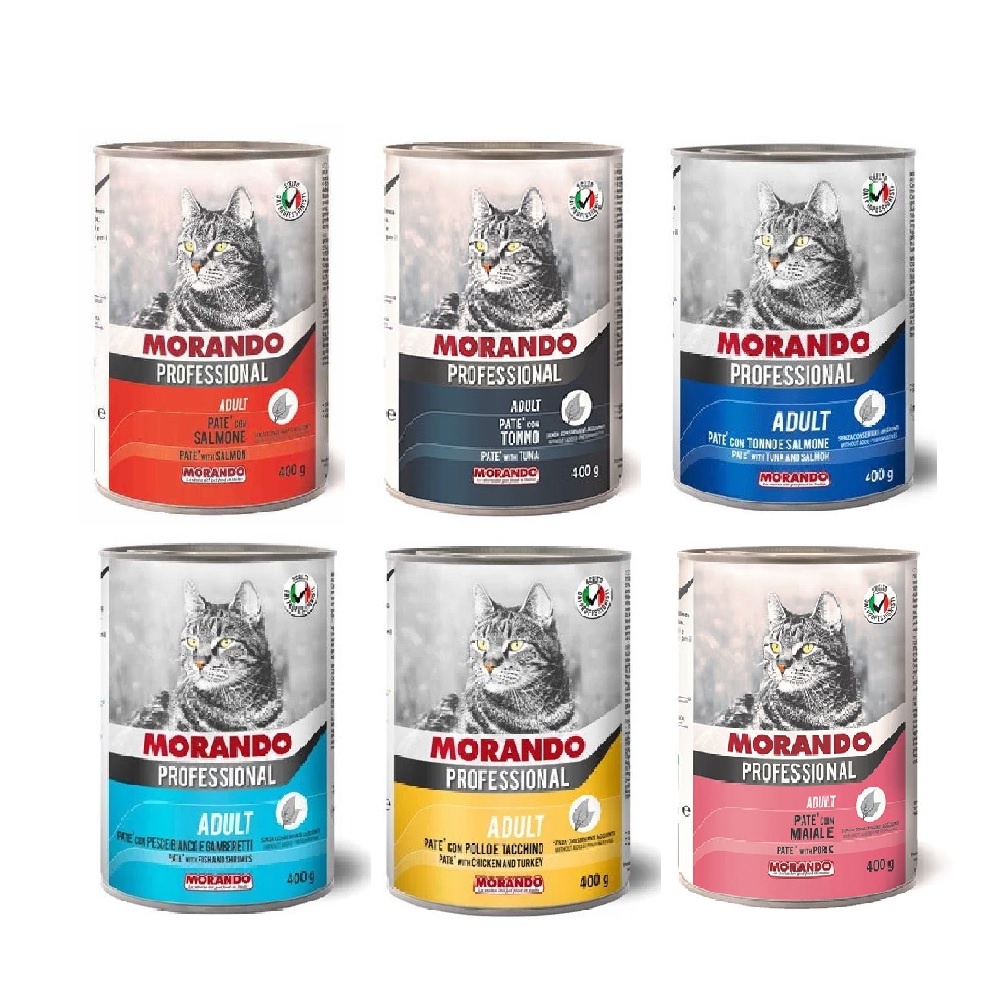 Thức ăn mèo Pate Morando lon 400g