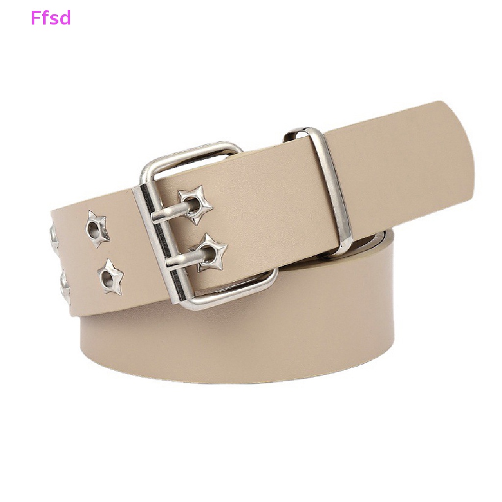 Thắt Lưng Da PU Đính Đinh Tán Đôi 105cm Phong Cách Punk Cá Tính Cho Nữ