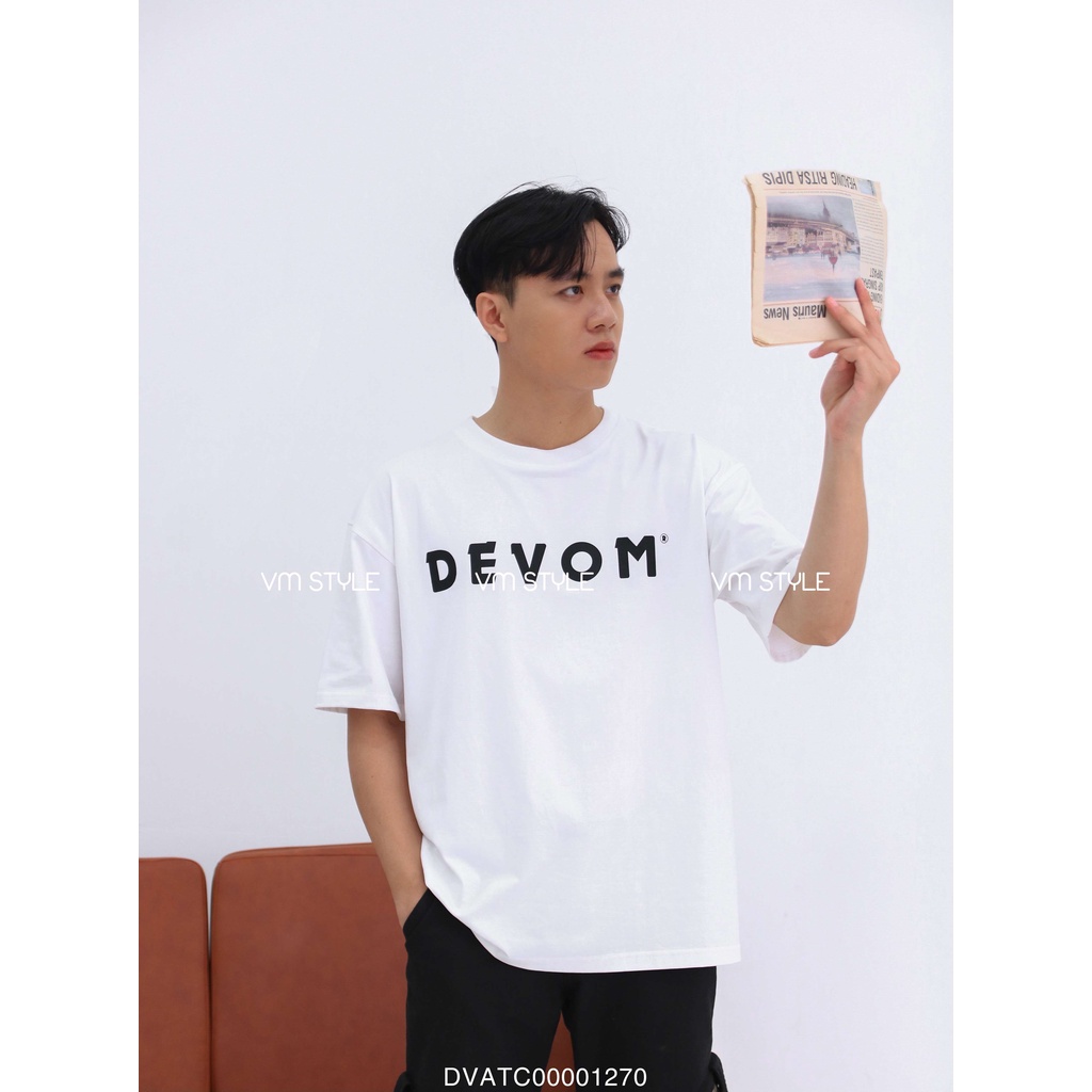 Áo Thun Local Brand Unisex DEVOM Basic Tee 100% Cotton - DVATC00001