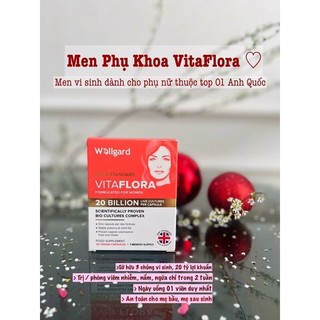 Men vi sinh phụ khoa Vitaflora 20 tỷ CFU lợi khuẩn - UK